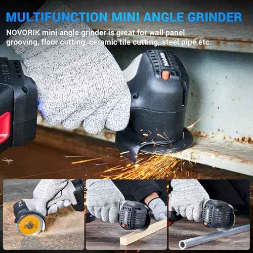 Brushless Angle Grinder Tool,20V Portable Angle Grinder with 5-Cutting Discs 28000rpm,Power Angle Grinder for Wood Metal Stone Concrete