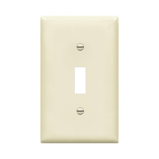 ENERLITES Toggle Switch Wall Plate, Gloss Finish, Size 1-Gang 4.50" x 2.76", Unbreakable Polycarbonate Thermoplastic, 8811-LA, Light Almond, Standard