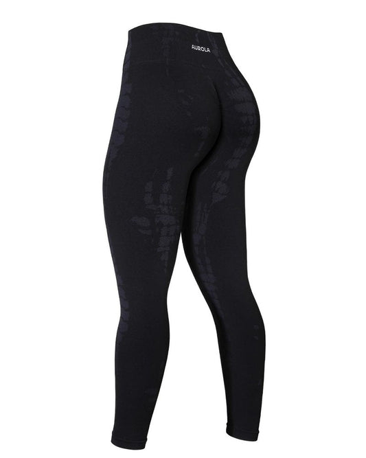 AUROLA Serpent Seamless Scrunch Workout Leggings for Women,Tummy Control Squat Proof Thick Pants,Black,M