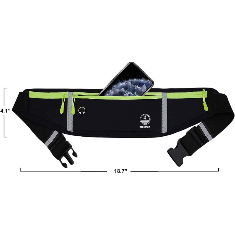 Slim Running Belt Fanny Pack for Women Men, Jogging Pouch Waist Pack Money Belt Bag Phone Holder for Running Hiking Traveling