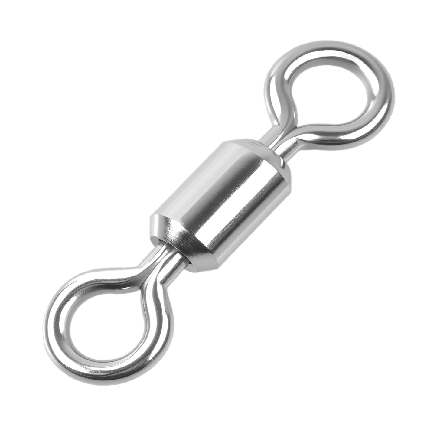 100 Pcs Fishing Swivels Saltwater, 100% 304 Stainless Steel Power Swivel Corrosion Resistance Barrel Swivels High Strength Freshwater Fishing Line Lure Leader Connectors (8# 0.39" / 80LB)