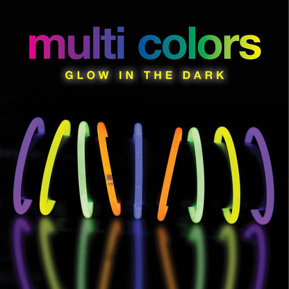 500 Glow Sticks Party Pack Necklaces And Bracelets - Ultra Bright Glow in The Dark Party Supplies, Bulk 8” Mixed Colors 200 Sticks And 300 Accessories - for Halloween, Christmas, Birthday