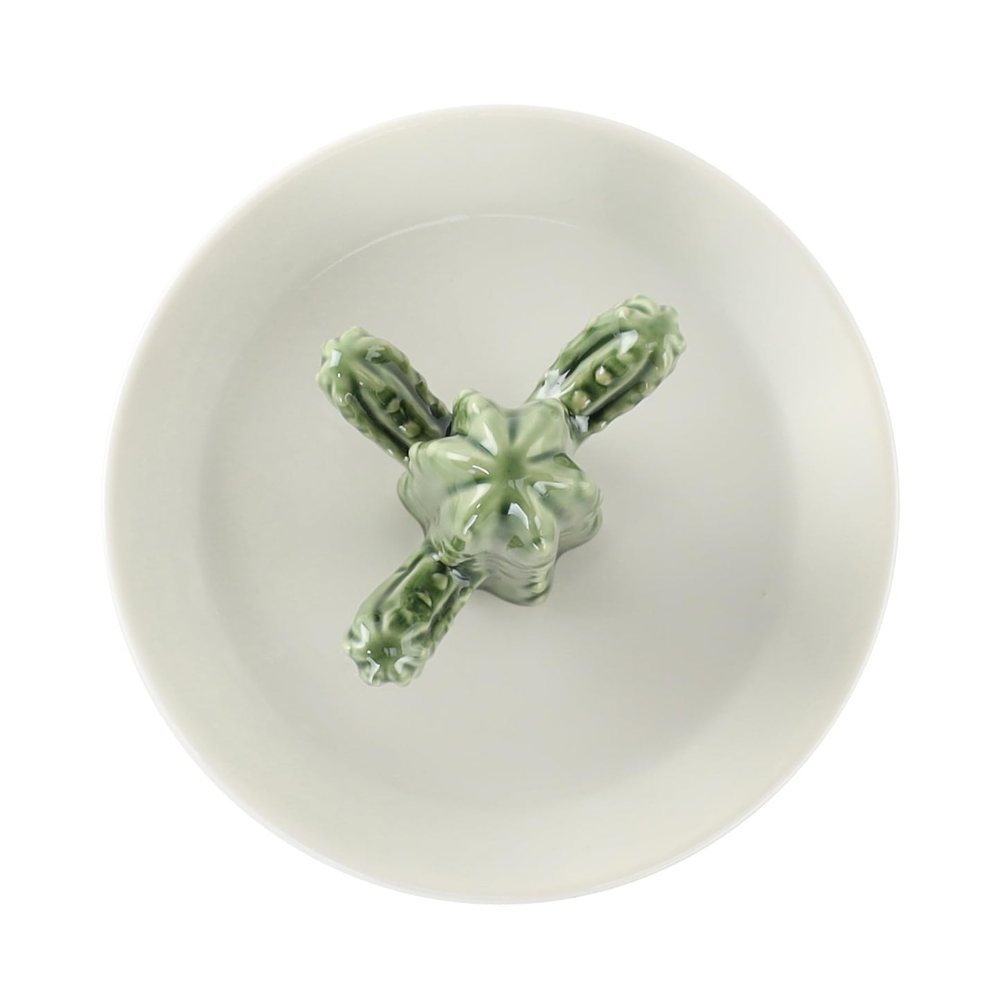 HOME SMILE Ceramic Cactus Ring Holder Cactus Ring Dish for Jewelry Cactus Decor for Friend Sister Birthday Wedding Anniversary Bridal Engagement Valentine's Gift for Women