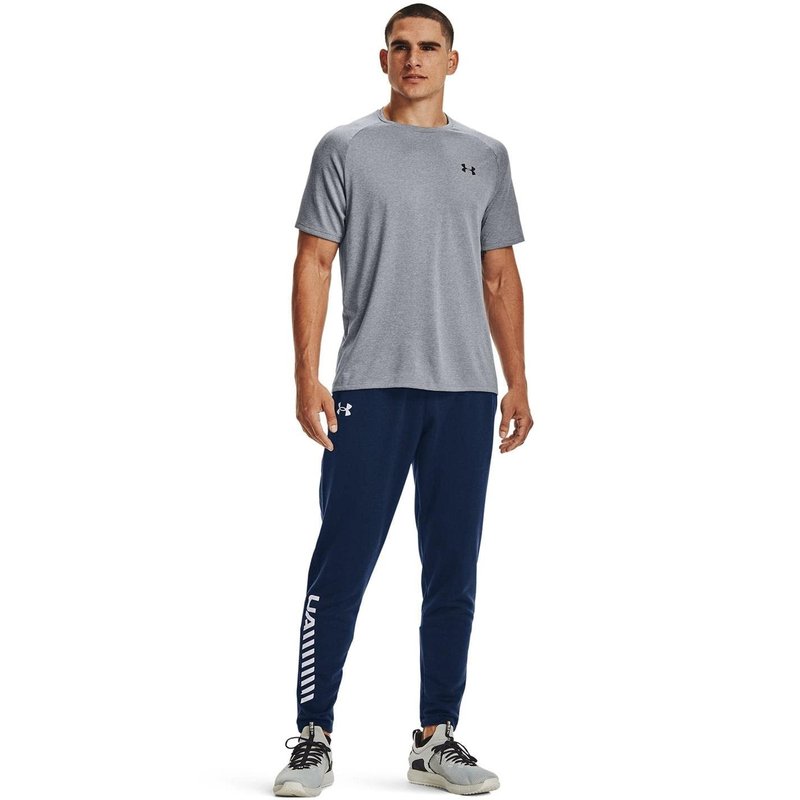 Under Armour Men's Tech 2.0 Short-Sleeve T-Shirt, Steel Light Heather (036)/Black, X-Small