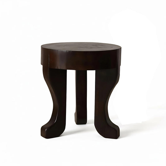 XQ-Gforward，Indoor Plant Stand, Wood Stool - Round Side Table - Handmade for Living Room, Bedroom, Entryway Decor