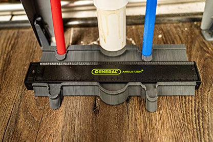 General Tools Contour Gauge 833 - 10" Angle Finder Tool for Home Improvement - Gadgets for Men