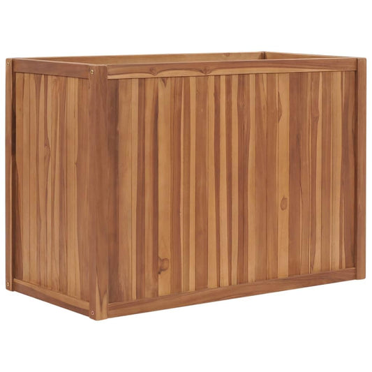 vidaXL Solid Wood Teak Raised-Bed Garden Planter - Large, Durable, Easy to Assemble, Unique Wood Grains, Proposition 65 Warning