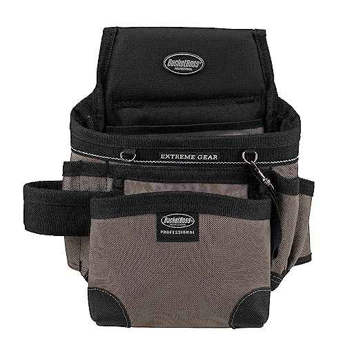Bucket Boss - Mullet Buster Carpenter¡¯s Pouch, Pouches - Professional Series (55200), Gray