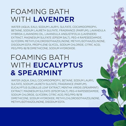 Dr Teal's Foaming Bath with Pure Epsom Salt, Relax & Relief with Eucalyptus & Spearmint, 34 fl oz (Pack of 2)