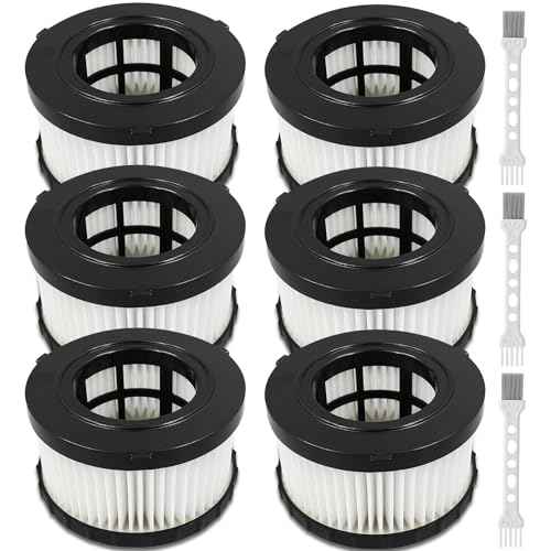 DC5151H Replacement High Efficiency Filter for Dewalt DC5151H DC515 DCV517 DCV517B Wet Dry Vacuum, Washable Reusable Vacuum Filter 6 Pack