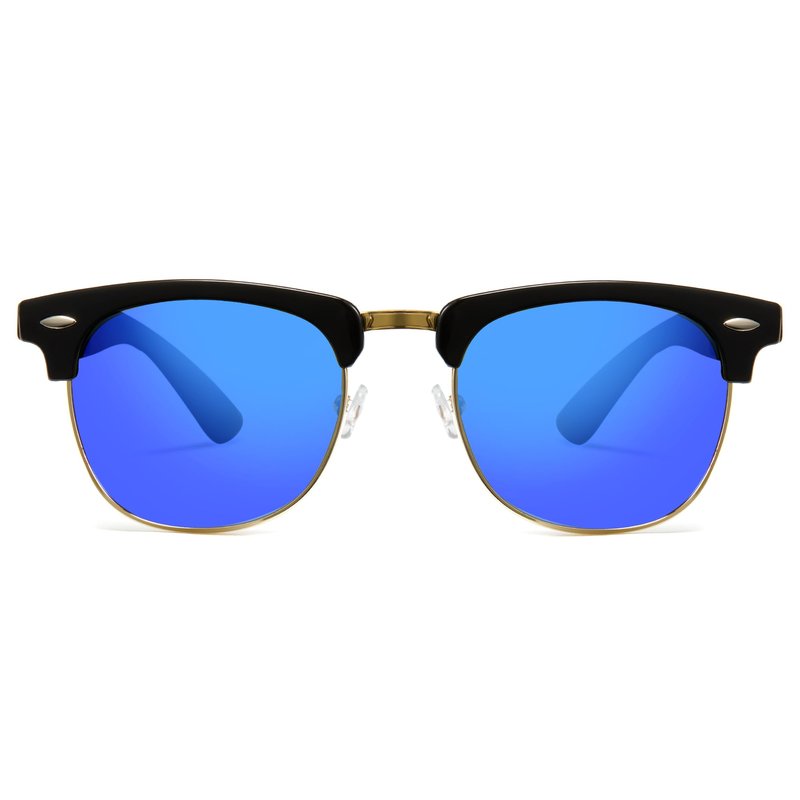 Cyxus Foldable Sunglasses Half Rim Folding Sunglasses Classic Polarized UV400 Shades For Men Women 1015B01