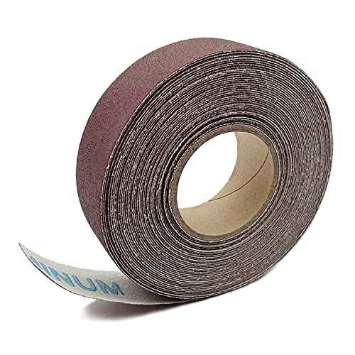 180 Grit Continuous Sandpaper Roll 1" x 26 Feet Emery Cloth Aluminium Oxide Abrasive Sandpaper Roll Drum Sander Sandpaper Rolls for Wood Furniture Finishing Metal Sanding Automotive Polishing