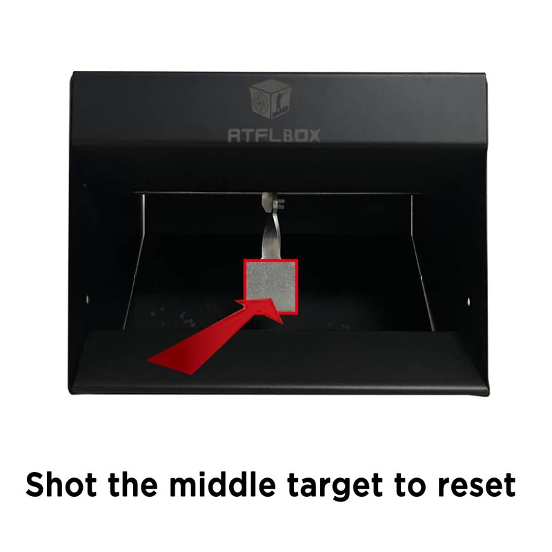 Atflbox Pellet Gun Target Trap Resets with Center Shot, Metal Airgun Rifle Bullet Trap Shooting Target for Backyard, Outdoor, Indoor