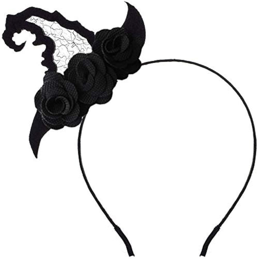 Ellzk Halloween Spider Ghost Pumpkin mini witch hat Hair Hoop Cosplay Devil Headband