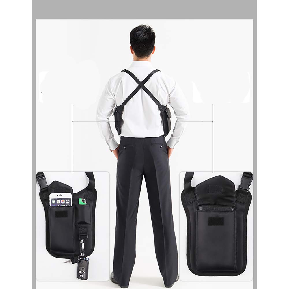 Anti-Thief Hidden Underarm Shoulder Bag, Concealed Pack Pocket, Multi-Purpose Men/Women Safety Double Storage Armpit Holster Tactical Bag for Travel Outdoors