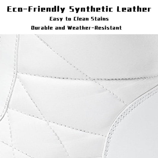 HESBITEUL Boots for Women Outdoor Winter Booties: Snow Boots Durable for Winter Travel - Anti-Slip Warm Mid-Calf Shoes for Dog Walking White