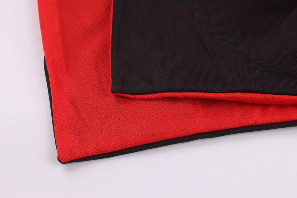 LMYOVE Black and Red Reversible Cloak Halloween Christmas Cape Vampire Costume Masquerade Dracula Magician Devil Cosplay Stand Collar for Adult Kids(150CM/59)