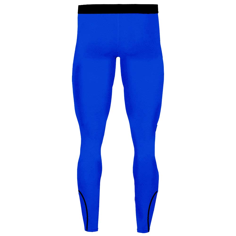 1Bests Men's Sports Running Set Compression Shirt + Pants Skin-Tight Long Sleeves Quick Dry Fitness Tracksuit Gym Yoga Suits (KBOO-Deep Blue, M)