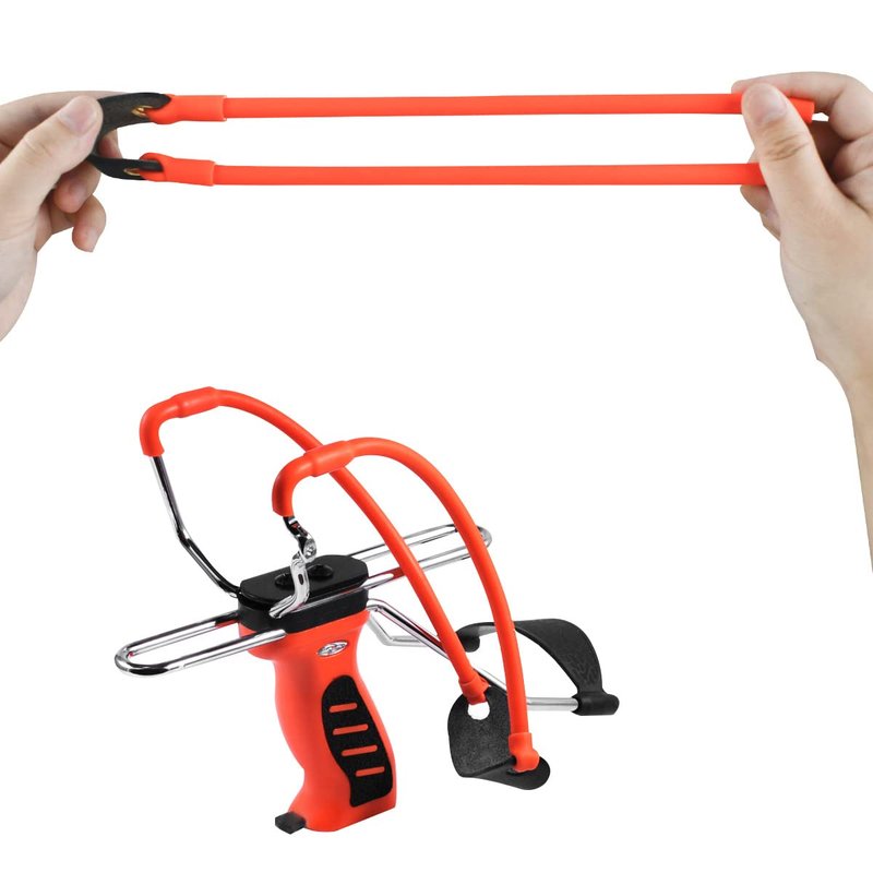 2 Pcs Slingshot Replacement Bands Sets Slingshot Band for Hunting Catapults Outdoor Shooting Shooting Games Elastic Tubular Bands Compatible with Catapult Heavy Pull Slingshot Rubber Replacement Bands