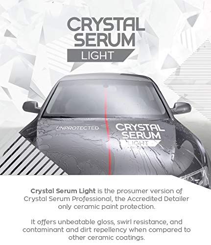 Gtechniq Crystal Serum Light Ceramic Coating for Cars, Protect Car Paintwork, High Shine, Easy to Apply, 50ml (Sufficient for 1 Med-Large Car)-3-5 Years Durability