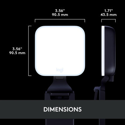 Logitech for Creators Litra Glow Premium LED Streaming Light with TrueSoft - For Video Conferencing, Zoom Meetings, Adjustable Mount and Desktop App Control for PC/Mac - Graphite
