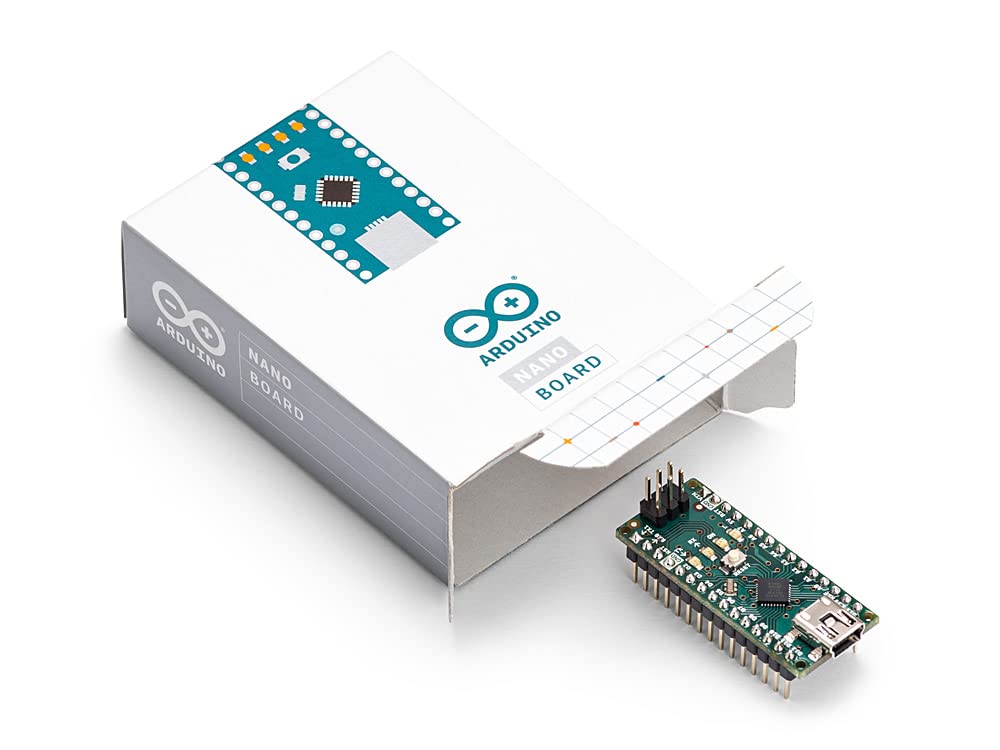 Arduino Nano [A000005] – Compact ATmega328P Microcontroller with 22 Digital I/O Pins, 8 Analog Inputs, USB Connectivity, and Arduino IDE Compatibility for Prototyping and DIY Projects
