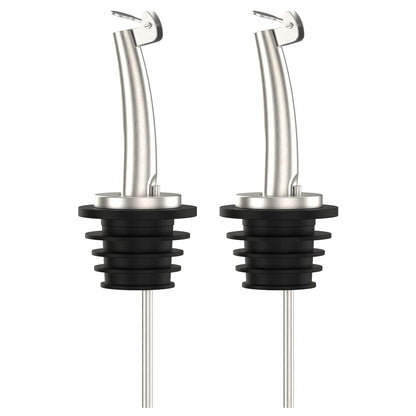 Axe Sickle 2 Pcs Stainless Steel Speed Pour Spouts, Olive Oil Dispenser Spout for 3/4" Bottle Mouth, Flip Top
