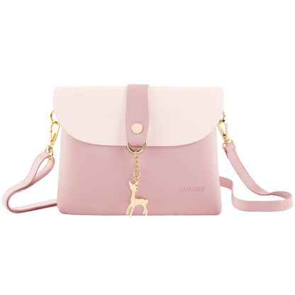 AISPARKY Small Crossbody Purse, PU Leather Small Purse for Girls With Pendant With Strap/Gold Chain Strap