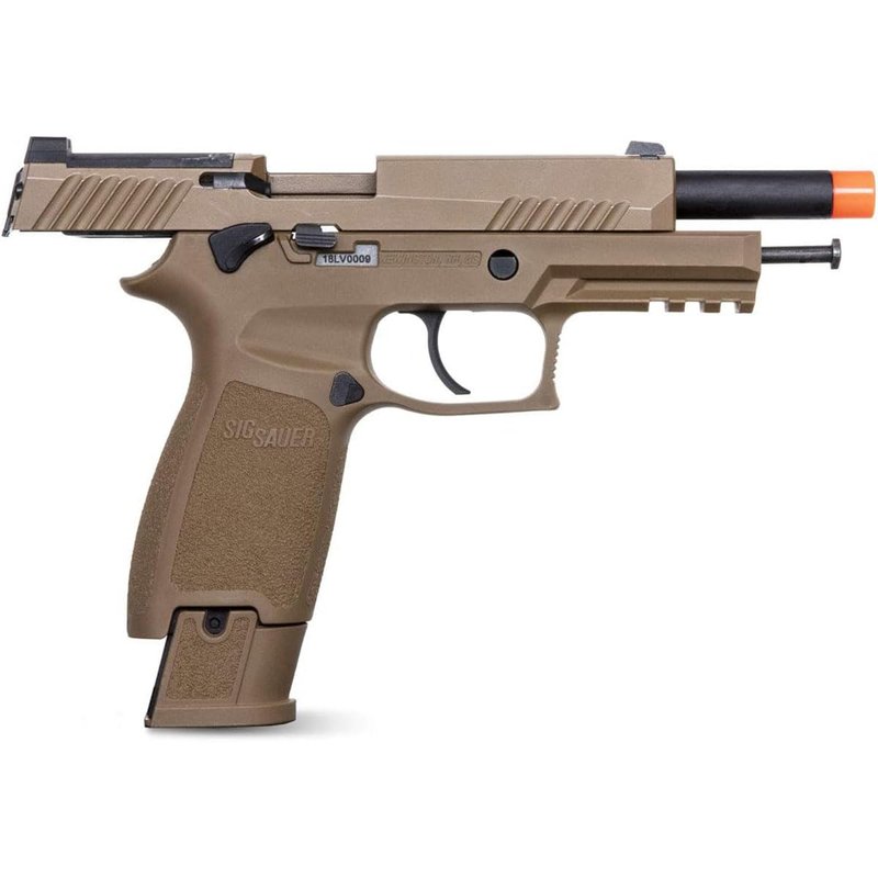 Sig Sauer Proforce 6mm BB Caliber Metal Slide Construction with Full Blow-Back Action 21rd M17 Airsoft Pistol, Coyote Tan, CO2 Power Source