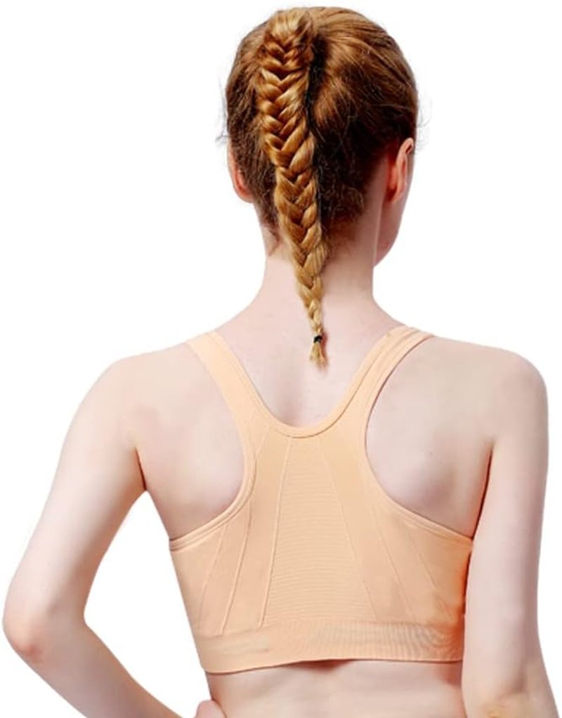 Wireless Women's Zip Front Sports Bra - Post-Surgery Activewear | Comfortable Yoga Fit