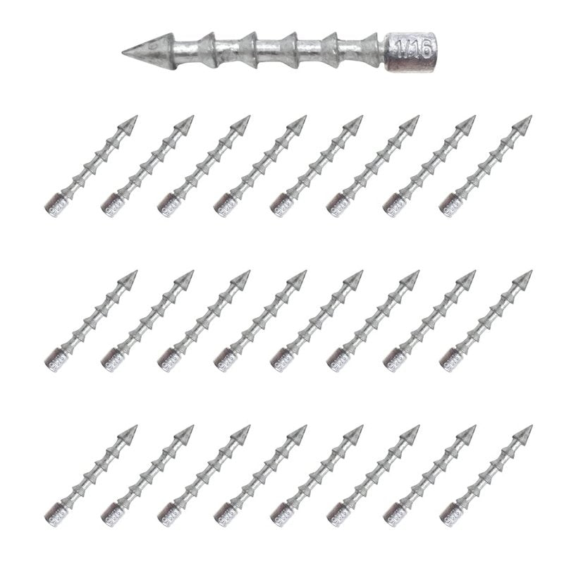 Reaction Tackle Nail Weights for Bass Fishing - Insert Pencil Sinkers for Wacky Rig, Neko Rig and Soft Plastic Lures - Freshwater and Saltwater - 1/16 Oz