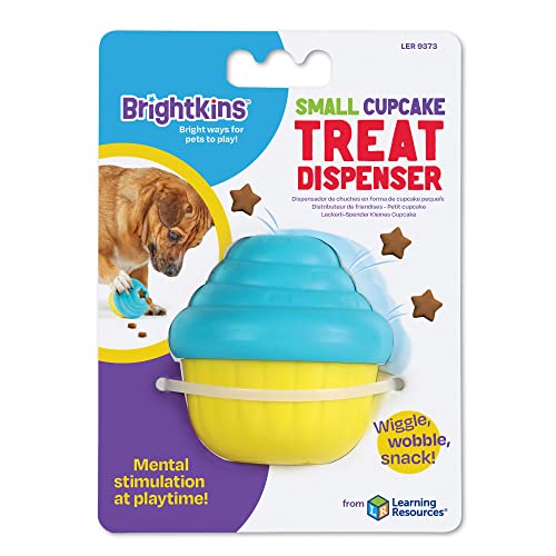 Brightkins Small Cupcake Treat Dispenser for Dogs - Enrichment Dog Birthday Toy for All Breeds, Interactive Gift for Puppies