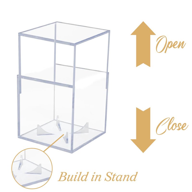Baseball Display Case, Acrylic Baseball Holder with Wooden Base, UV Protected Acrylic Baseball Display Cube,Baseball Case for Autographed Baseball,Memorabilia Baseball (Wooden Base with Mirror)