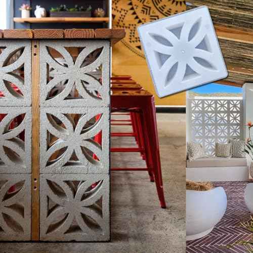 Windmill Breeze Brick Concrete Molds and Forms for Wall Decoration DIY Cement Furniture