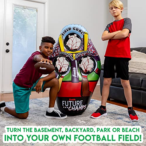 Franklin Sports Kids Football Target Toss Game with 3 Target Holes - 2 7.25" Footballs Included with Pump - 45" Tall