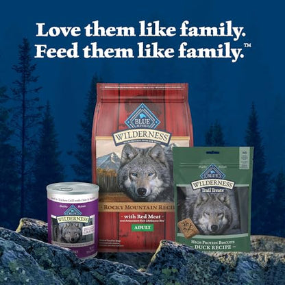 Blue Buffalo Wilderness Trail Treats High Protein Grain Free Dog Biscuits Crunchy Dog Treats, Duck Recipe, 10-oz Bag