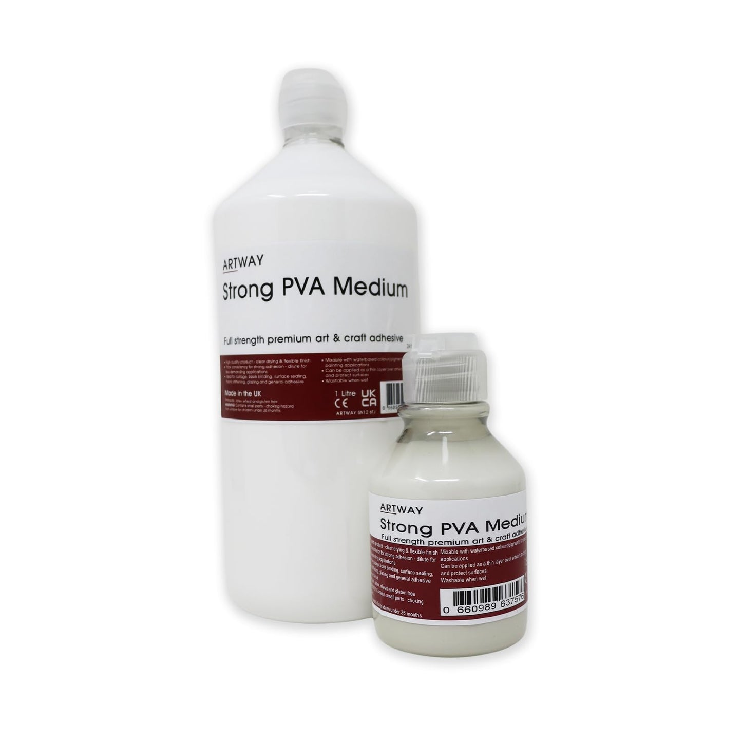 Artway Strong PVA Glue/Medium - 1 Litre, White