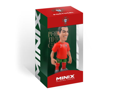 MINIX Cristiano Ronaldo Portugal 12cm Figure - Collectible Ronaldo Figure Sports Football Icon Range for Fans