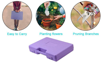 Gardening Tools,5 Pieces Garden Tools with Floral Print, Ergonomic Handle Trowel Rake Weeder Pruner Shears Sprayer,Gardening Supplies with Carrying Case Gifts for Women