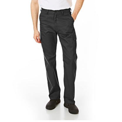 Lee Cooper Men's Classic Multi Pocket Cargo Work Trouser Easy care Safety Pant, Black, 34W / 33L