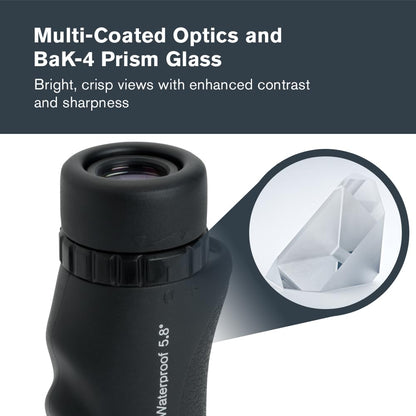 Celestron – Nature 10x25 Monocular – Ideal for Hiking and Wildlife Viewing – Multi-Coated Optics – 25mm Objective Lens – BaK-4 Prism –Twist-Up Eyecup – Waterproof & Fogproof