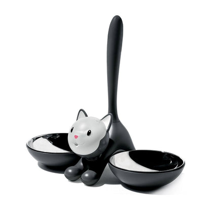 Alessi AMMI09 B Tigrito Cat Bowl, Black, Black