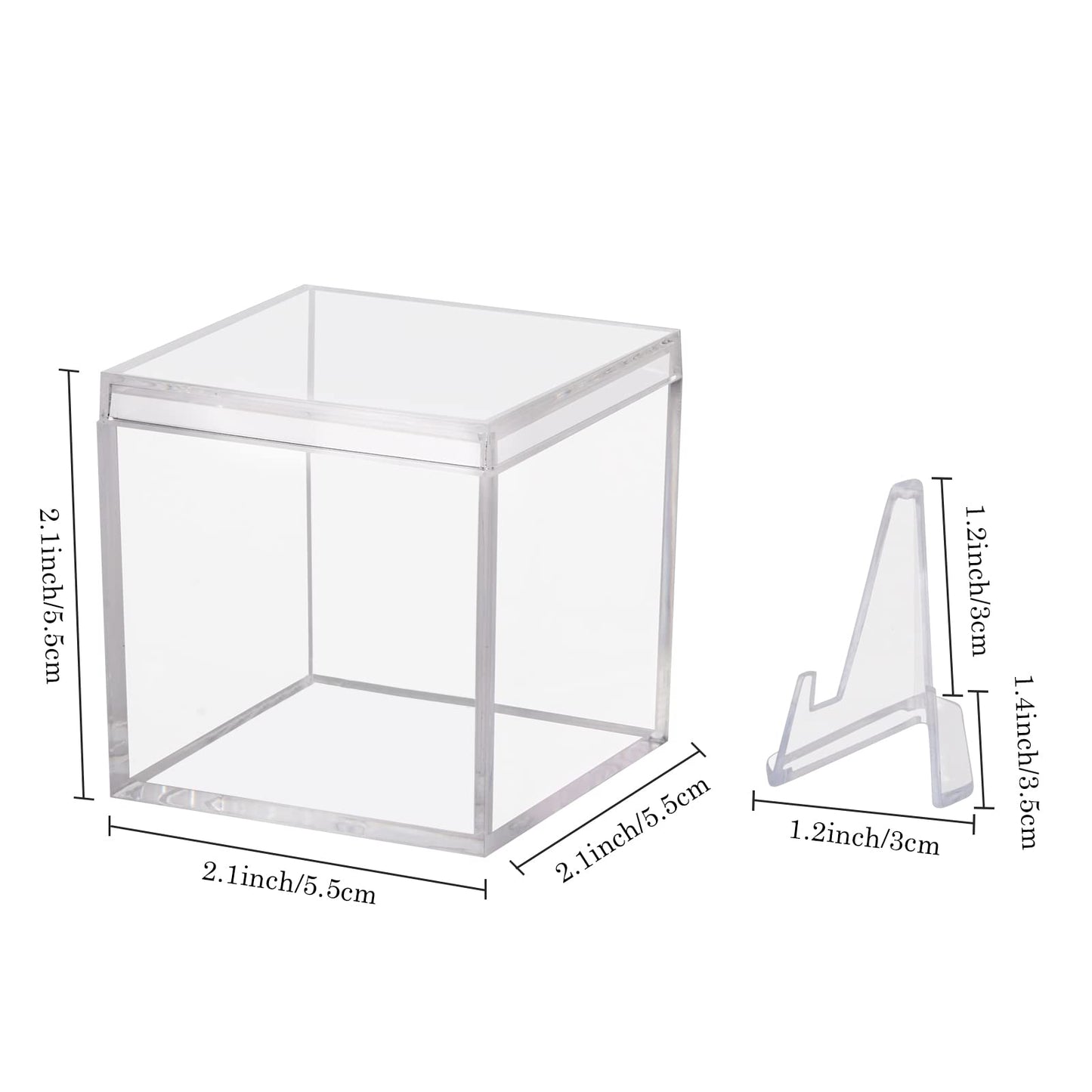 3 Pack Championship Ring Display Case Clear Acrylic Display Case Mini Football Baseball Softball Ring Holder Display Box Single Coin Stand 1 Slot Ring Hole Storage Box for Sports Fans, 2.16 Inch
