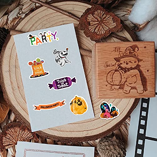 100PCS Non-Repeating Halloween Pumpkin Theme Stickers, Vinyl Waterproof Holiday Stickers,Halloween Goodie Bag Stuffers, Kids and Youth Adult Party Favors Gifts Party Supplies Decorations