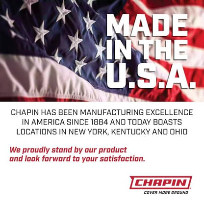 Chapin 16200 2-Gallon Made in USA Garden Pump Sprayer with Ergonomic Handle, Trigger Shut Off, Adjustable Cone Nozzle and in-Tank Filter, for Spraying Weeds, Insects, Fertilizers, Translucent White