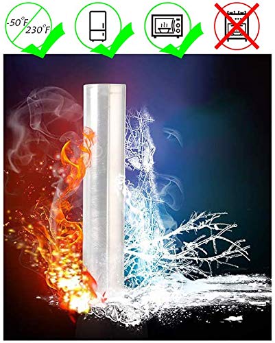 2 Pack Cling Film for Food 30cm x 500E, Storing Food Cling Film Refill Rolls-Kitchen Preparation Reusable Clingfilm(Suitable for large size dispenser)