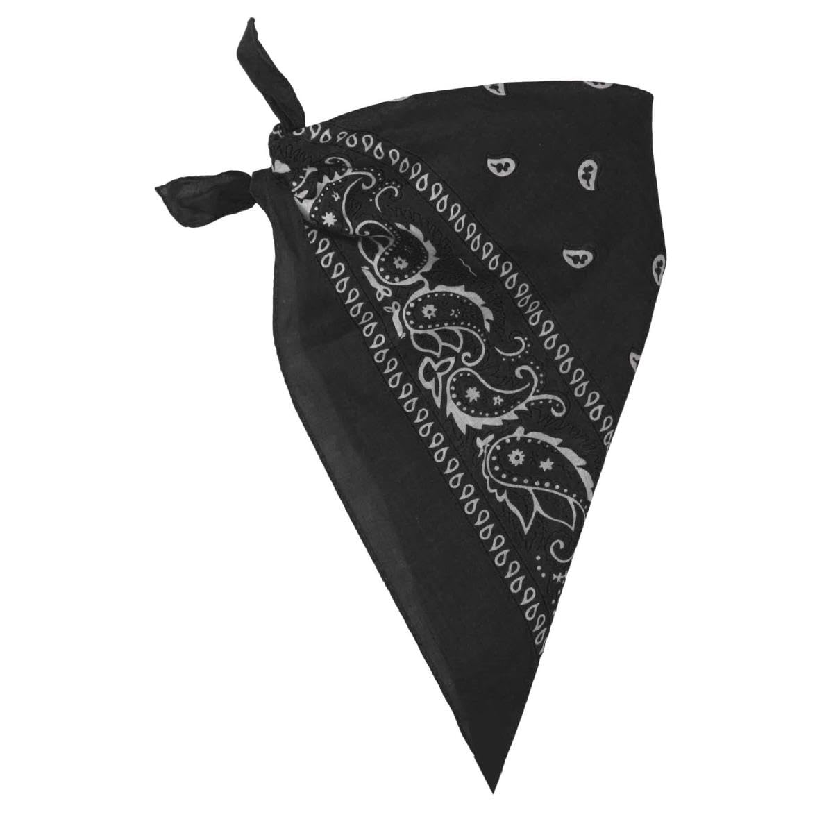 I LOVE FANCY DRESS LTD Cowboy Hat & Cowboy Neckscarf Accessories. Black Star-studded Cowboy Hat & White Bandana. Wild West Western Sheriff. Pack of: 1 | Bandana Colour: Black