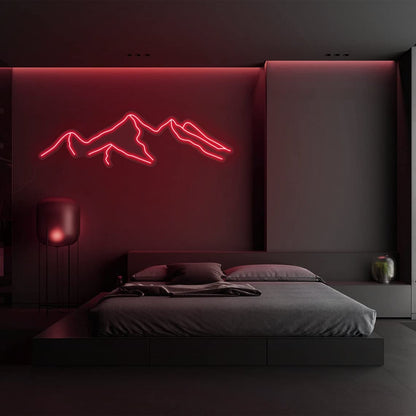 LED Decorative Lights USB Mountains Sunrise Sunset Led Neon Signs Home Decoration Wall Art Holiday Gift Brightness Adjustable 16.5''x11.8''