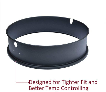 Onlyfire BRK-6025 Enamelled Rotisserie Ring Kit Fits Weber 57CM Charcoal Kettle Grill with Electric Motor for UK fits Most Others 57 CM Kettle BBQ