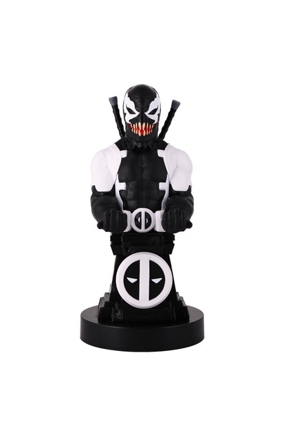 Exquisite Gaming: Deadpool Back in Black: Deadpool Venom - Original Mobile Phone & Gaming Controller Holder, Device Stand, Cable Guys, Licensed Figure